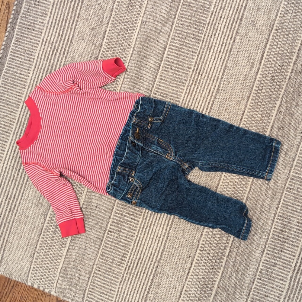 Carter's 6 months outfit jeans and shirt